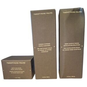 Twentynine Palms Face Cleanser Exfoliating Solution Moisturizer Set Skincare